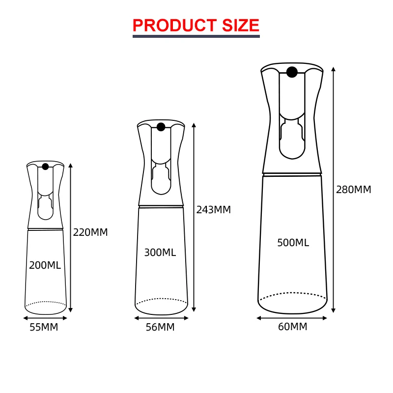 200/300/500ML Household kitchen Press-type BBQ Oil Spray Bottle Edible Olive Oil Spray Dispenser Bottle Sprayer For Cooking
