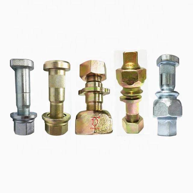 China Supplier Grade 10.9 rear wheel hub bolts with nuts for the Hino AK truck wheel bolts