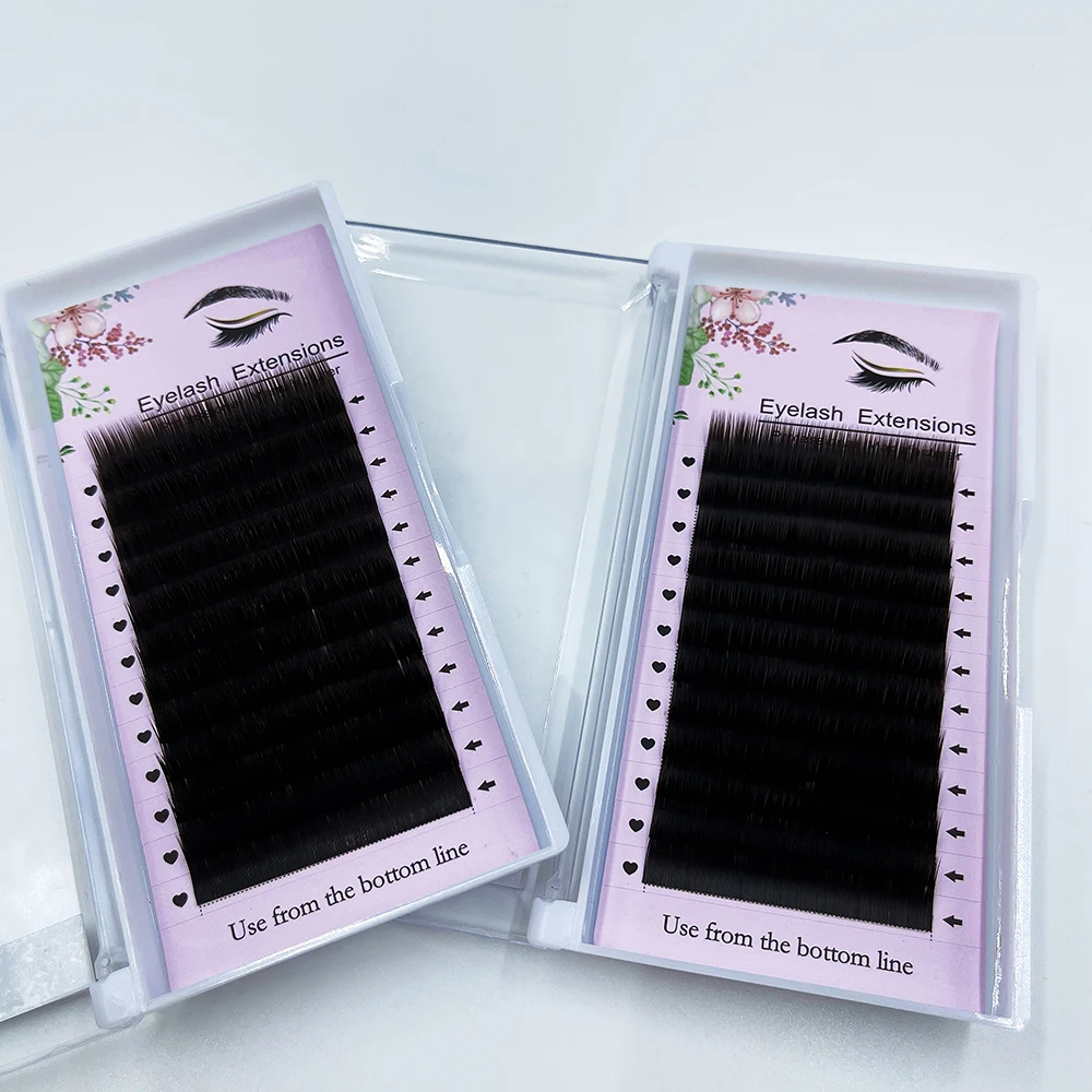 Hot Sell YY shaped Baby Curved grafted lashes private label Flat Natural baby bend Eyelash Extension