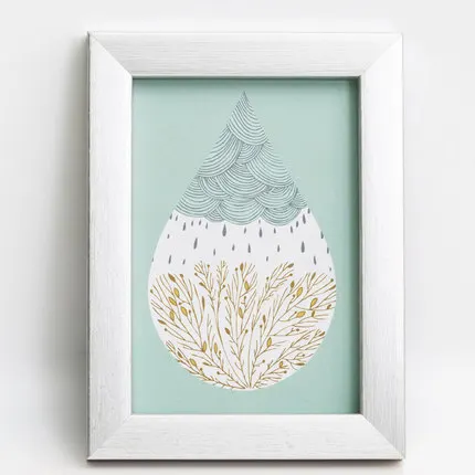 Hot Amazon Palm Wall Art Deco Mirror Hanging Home Decoration Wood Frame Art Photo Wall Certificate Photo Frame Children Photo Fr