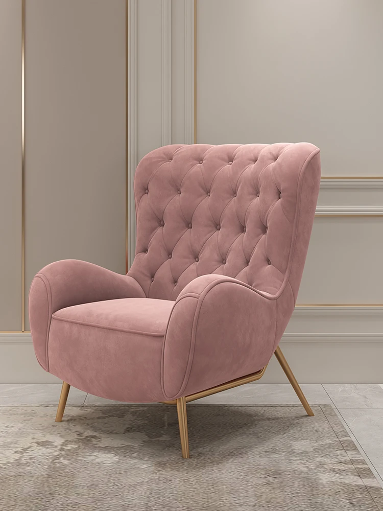 Оптовая продажа элегантный роскошный стул chesterfield розового цвета с высокой спинкой и деревянной рамкой