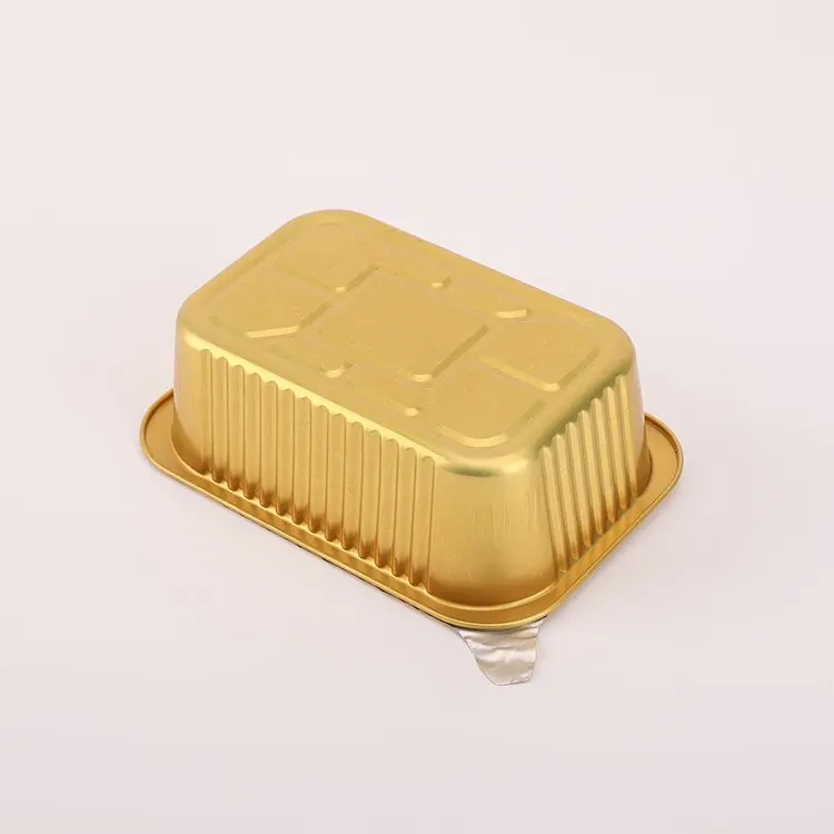 Take away disposable household food grade popular rectangle cupcake 5oz aluminum foil baking cups