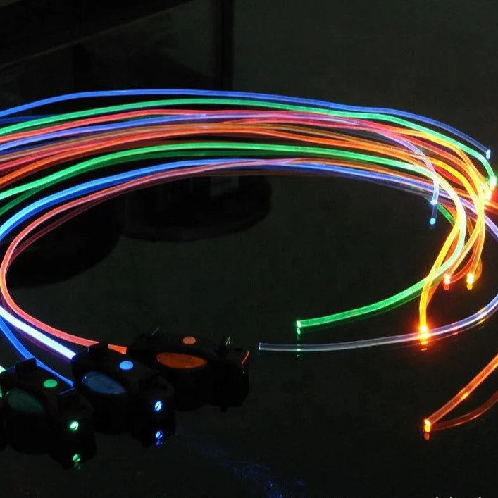 4.0mm transparent side glowing bare PMMA optical fiber