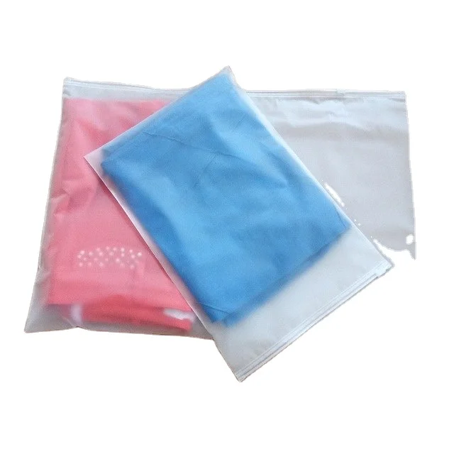 Resealable Poly Ziplock Bags Custom Printed Frosted PVC Self Seal Zipper Lock T-shirt Clothing Packaging Plastic Bag