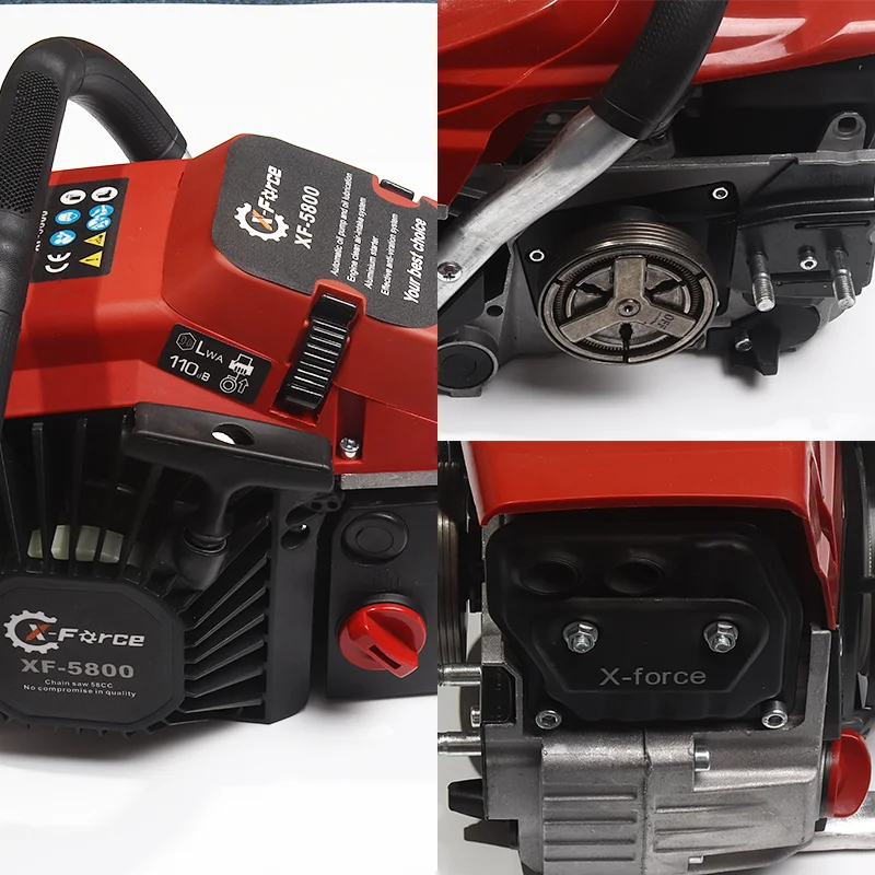5800 Professional Gasoline Chainsaw 58CC Petrol Chain Saw With 2 Stroke Engine Gas Powered Cordless Chain Saw