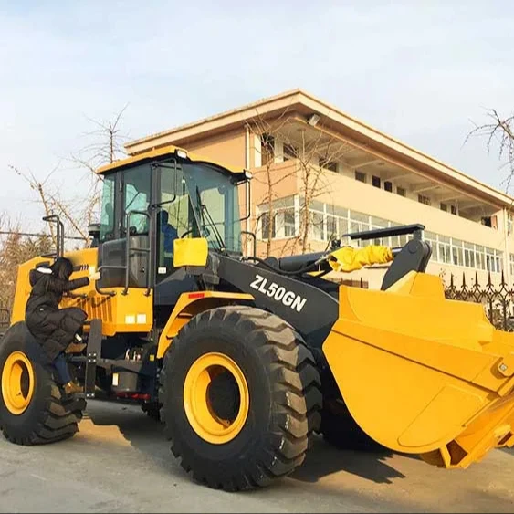 Low Fuel Consumption 5Ton 4.5M3 Wheel Loader ZL50GN Loaders Mini Loader Flexible Steering in Stock