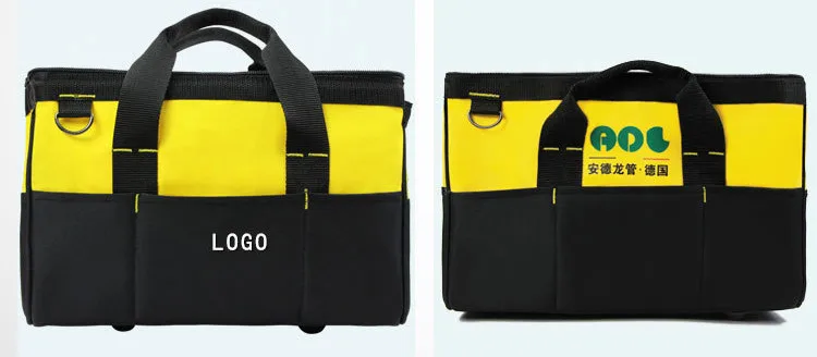 Custom 600d Multi-compartment Pockets Carrier Heavy Duty Waterproof Garden Organizer Bag Oxford Fabric Electrician Tool Bag