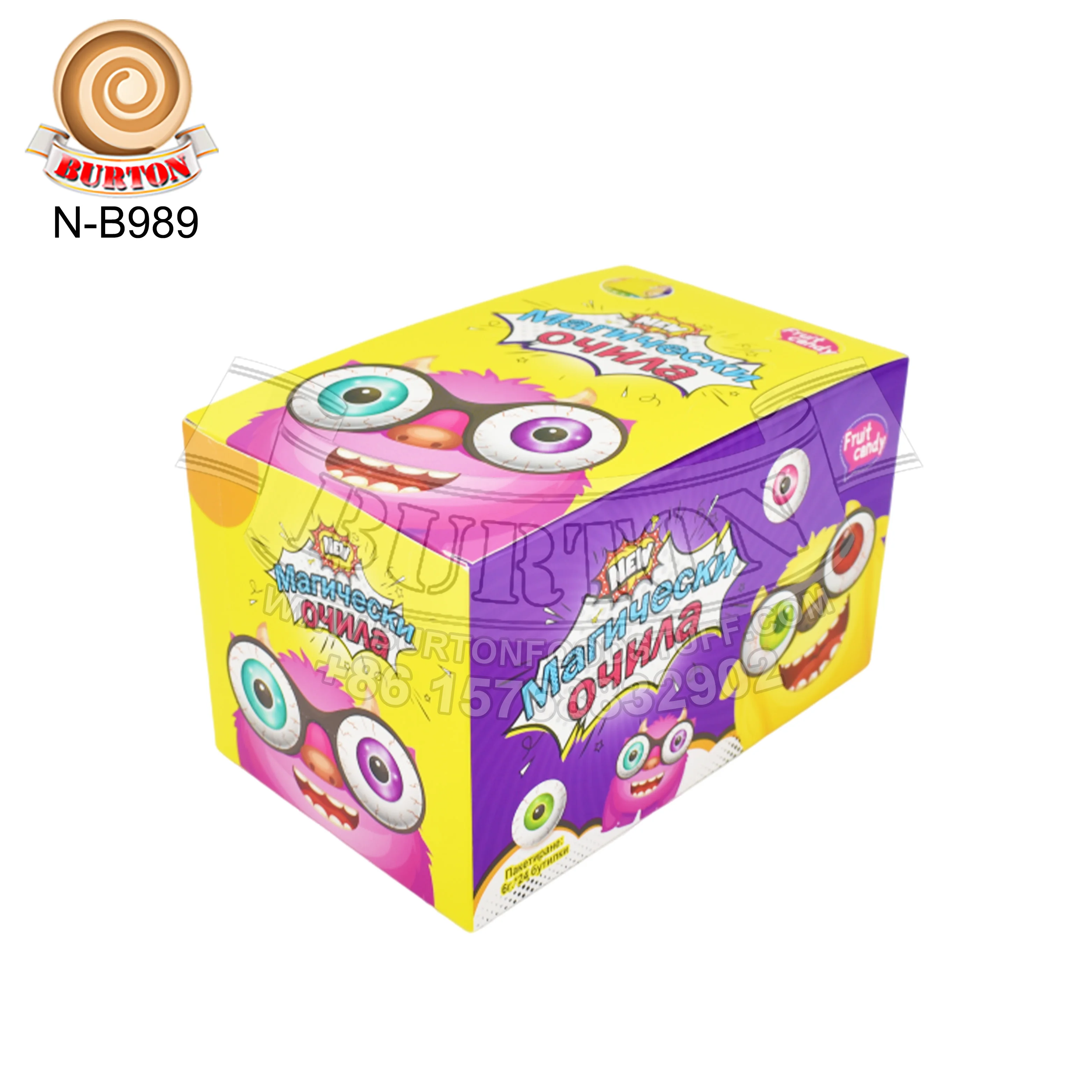 Забавные очки игрушки-планшеты конфеты с красочным фруктовым вкусом твердые в коробке дисплея