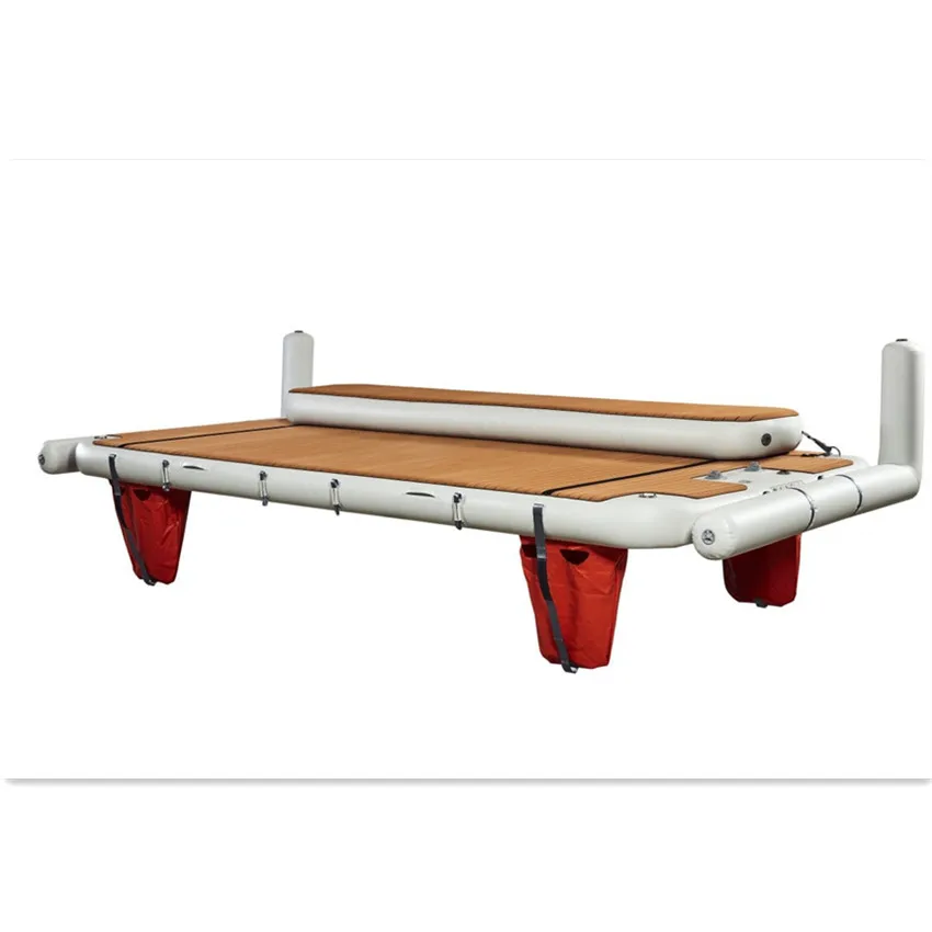Inflatable Floating Dock Platform - Mesa Dock Inflatable Floating Mat and Swim Deck Platform, Dropstitch PVC Construction
