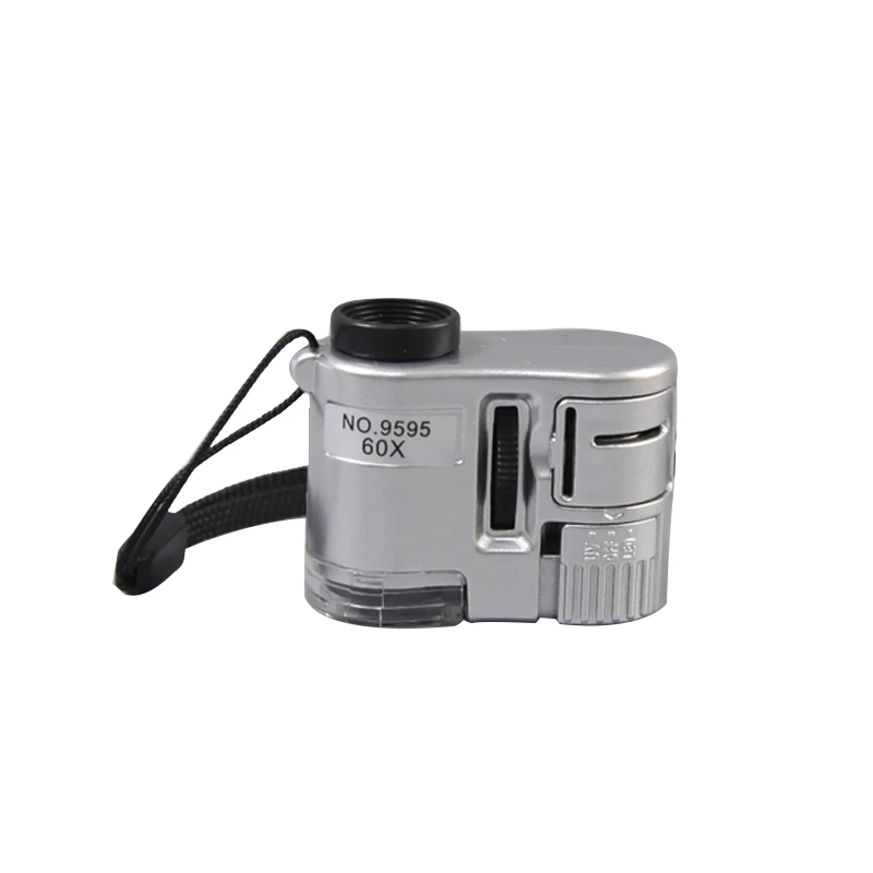 NO.9595 60X Portable Mini microscope with LED for Cash Jewelry Detection