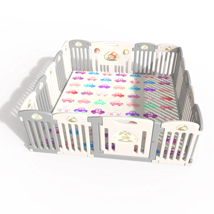 Plastic Baby Playpen with Activity Panel Free Combination Large Playpen For Babies With Door (1600063527803)