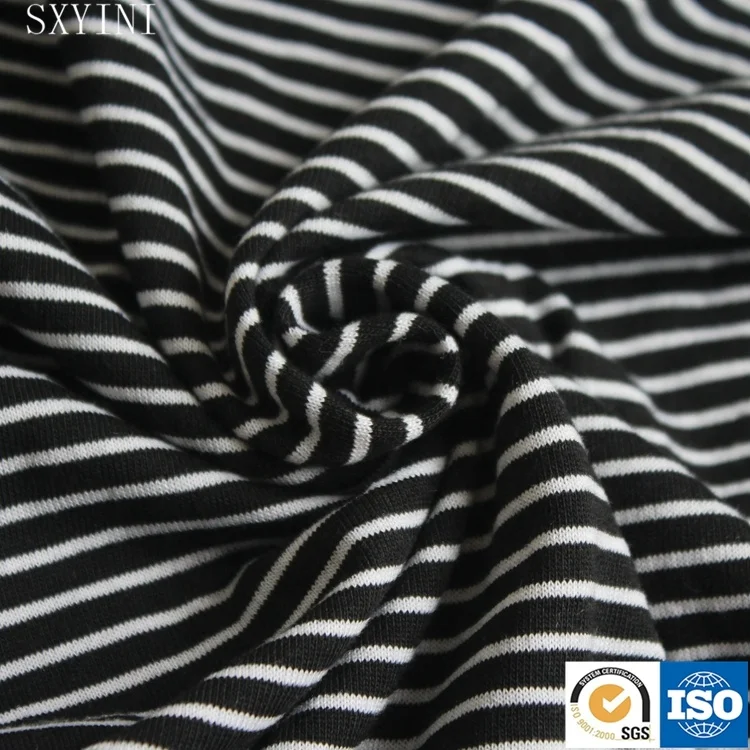fashion high quality yarn dyed stripe single jersey fabric