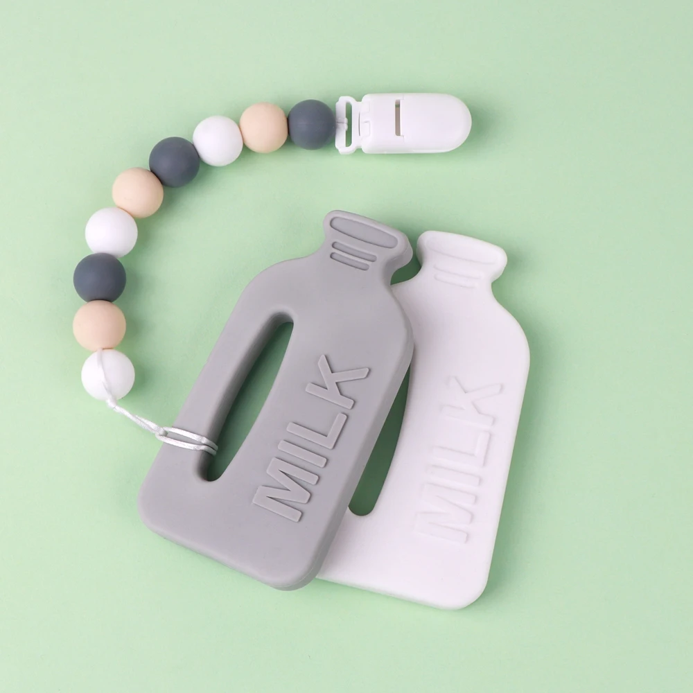 Hot Selling Silicone Milk Bottle Teether BPA free Baby Teething Toy Teether