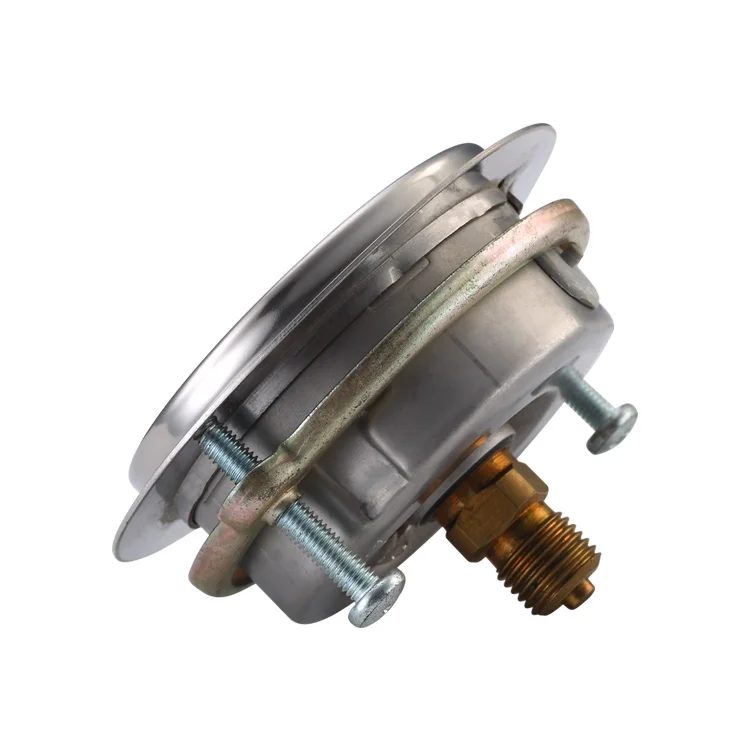 Back Connection with band edge Oil-Filled pressure gauge for Measuring Fluid Environment