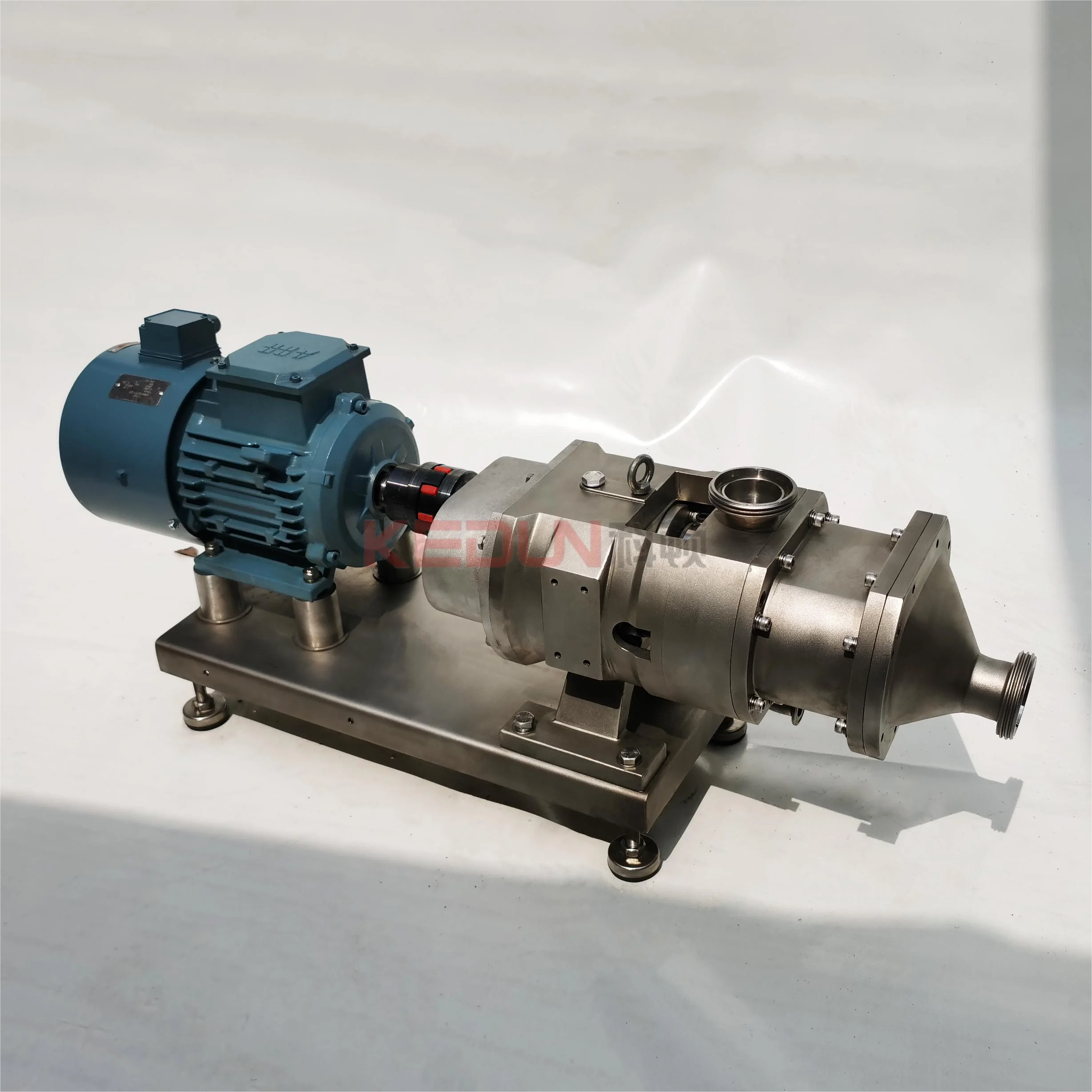 Sanitary twin screw pump for liquid with large particles-Positive Displacement Pumps