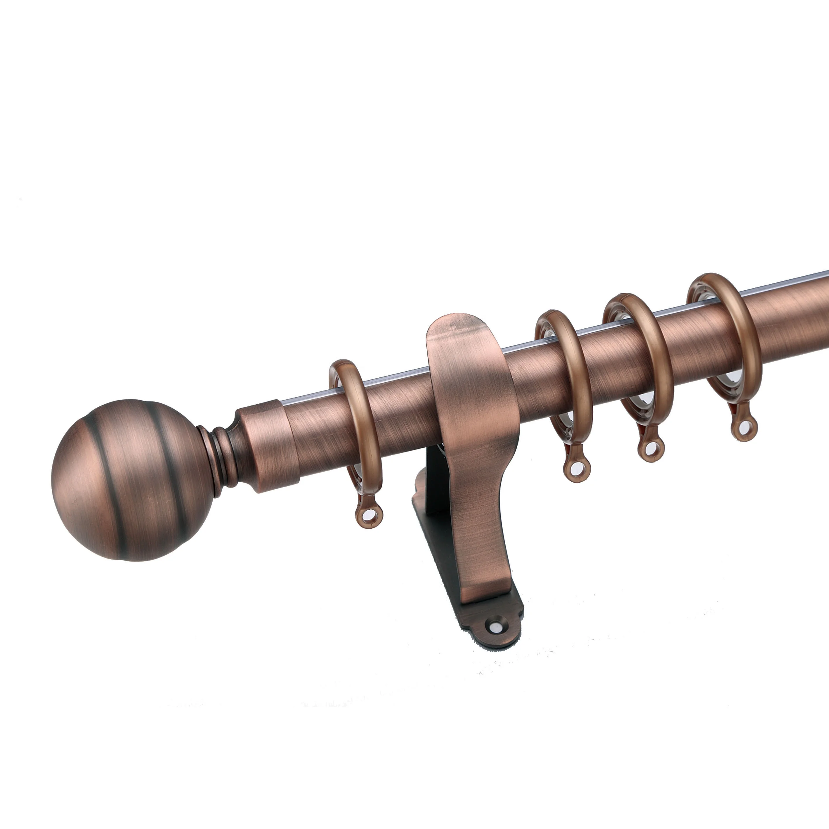 Keewo Window Stainless Premium Drum Electroplating bronze curtain rod set for home decoration
