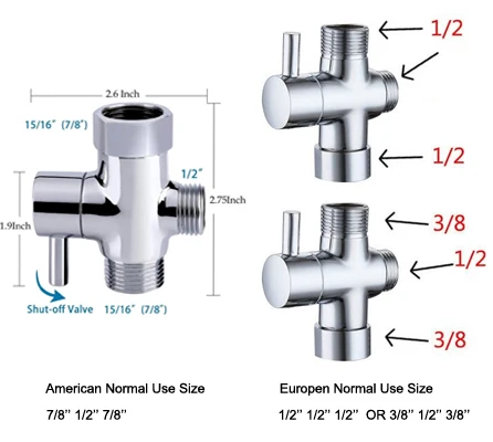
Handheld Shattaf Stainless Steel Portable Bidet Sprayer For Toilet 