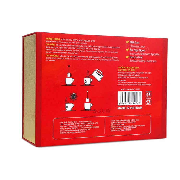 
Oem Odm High Quality Reduce Premature Aging Vietnam Custom Artichoke Tea Flower Bags 