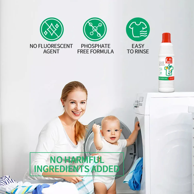 Color bleaching liquid destaining active oxygen color clothing bleaching liquid color clothes yellowing reducing agent OEM