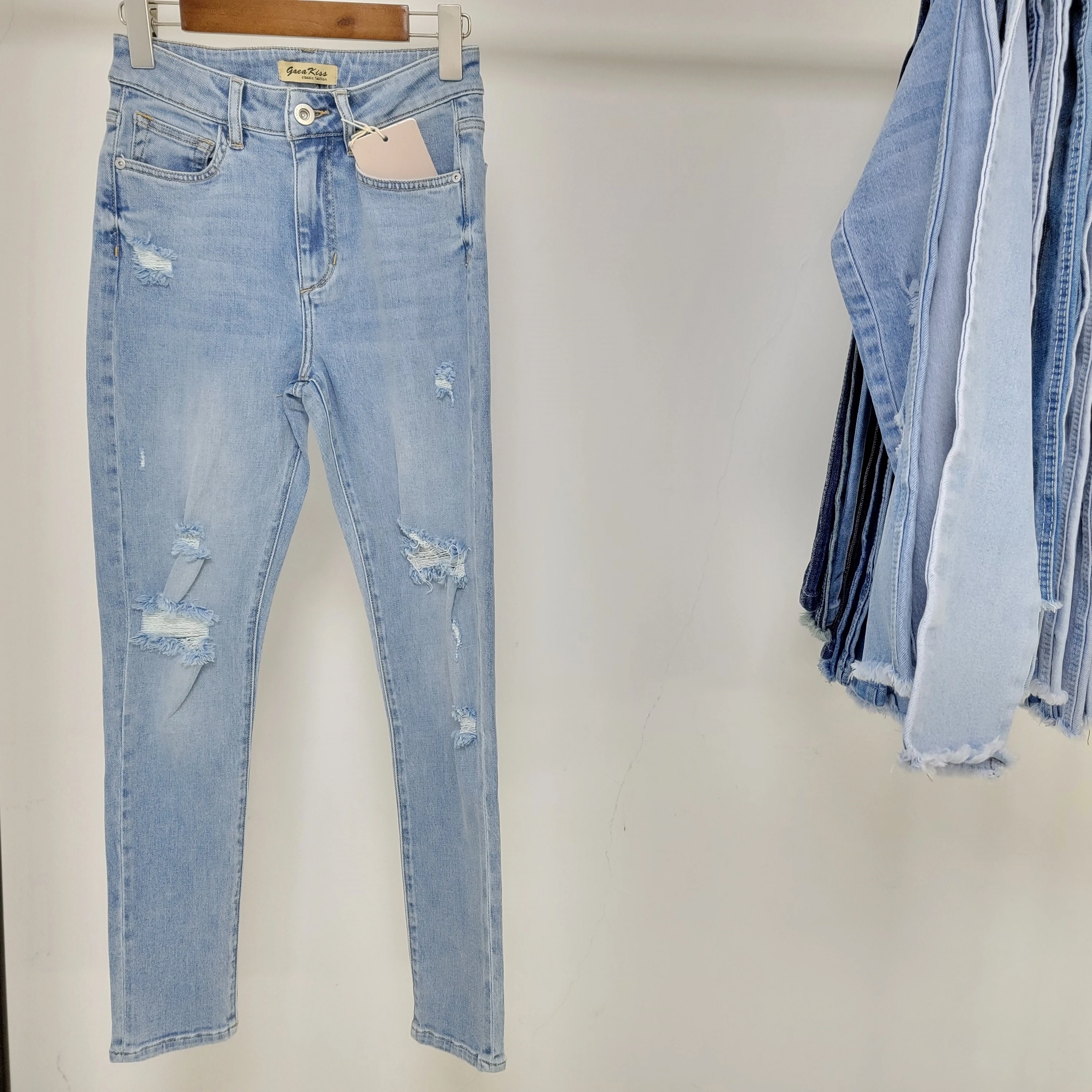 Jeans Colombianos High Waist Jeans For Women Butt Push Up Ankle-length Pants Pockets Skinny Jeans Tummy Control Colombian