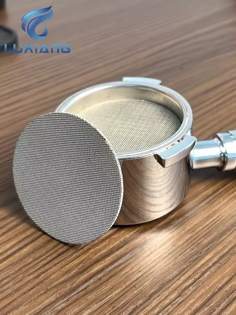 Espresso Coffee Portafilter Puck Screen 316L Stainless Steel Sintered Mesh Filter Disc 1.7 mm Thickness