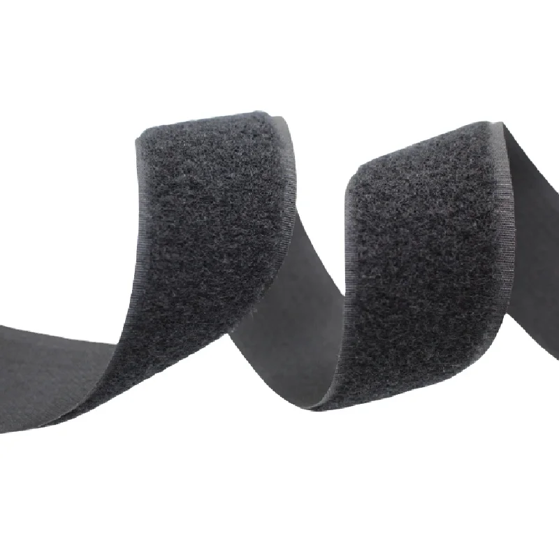 Fuying Customize various sizes of nylon or polyester hook loop and black fastener film