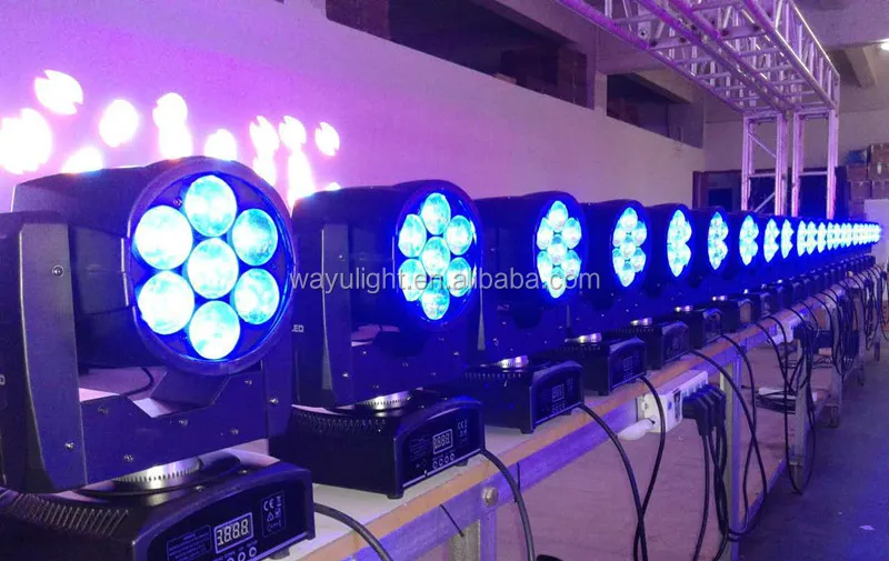 Led Moving Head Mini Dmx Wash Zoom 4in1 Rgbw 7x15w Led Moving Head