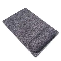 Black portable customized office mouse pad with wrist rest