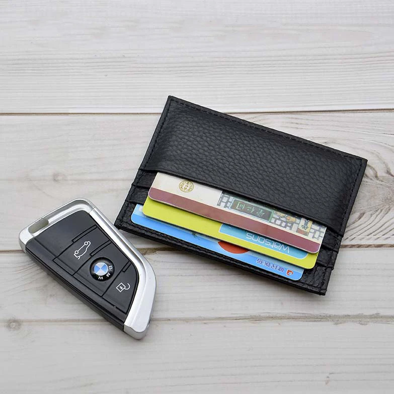 Лидер продаж, держатель для карт из натуральной кожи, Женский держатель для 6 кредитных карт, кошелек для банковских карт