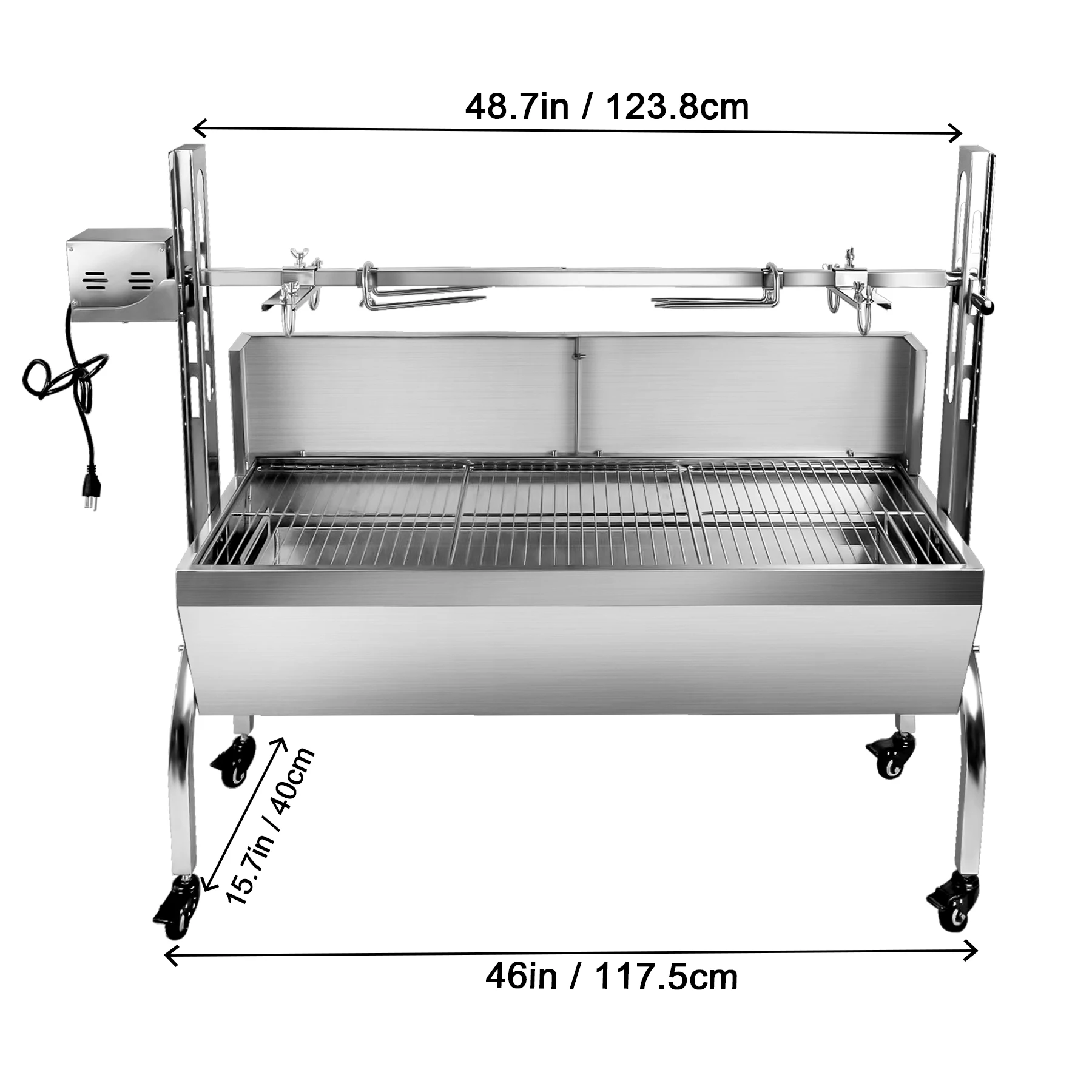 Factory Sale BBQ oven Hooded Spartan Spit Roaster Outdoor Motorised Charcoal Grill Barrel BBQ Charcoal Grill