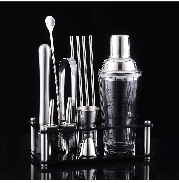 Hot Sale Stainless Steel Barware Tool Bubble Tea Milk Beverage Cocktail Shaker Cup Set For Sale