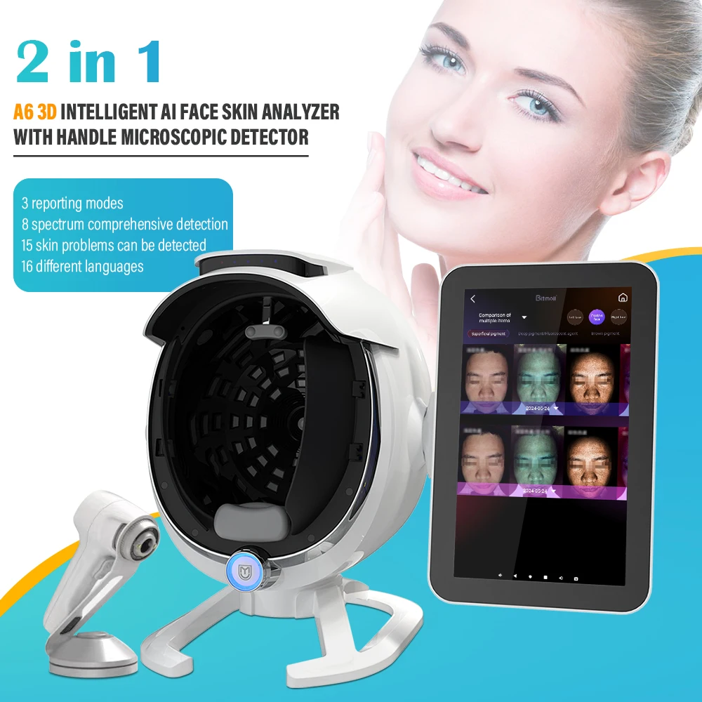 New Arrivals Skin Analyzer Face Scanner AI Face Tester Machine 3D Visia Skin Analysis Machine