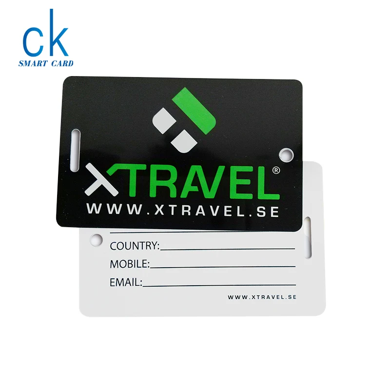 Manufacturer Promotion Product Plastic Waterproof Baggage Information Tag PVC Standard Double-Deck Hotel Resort Luggage Sign