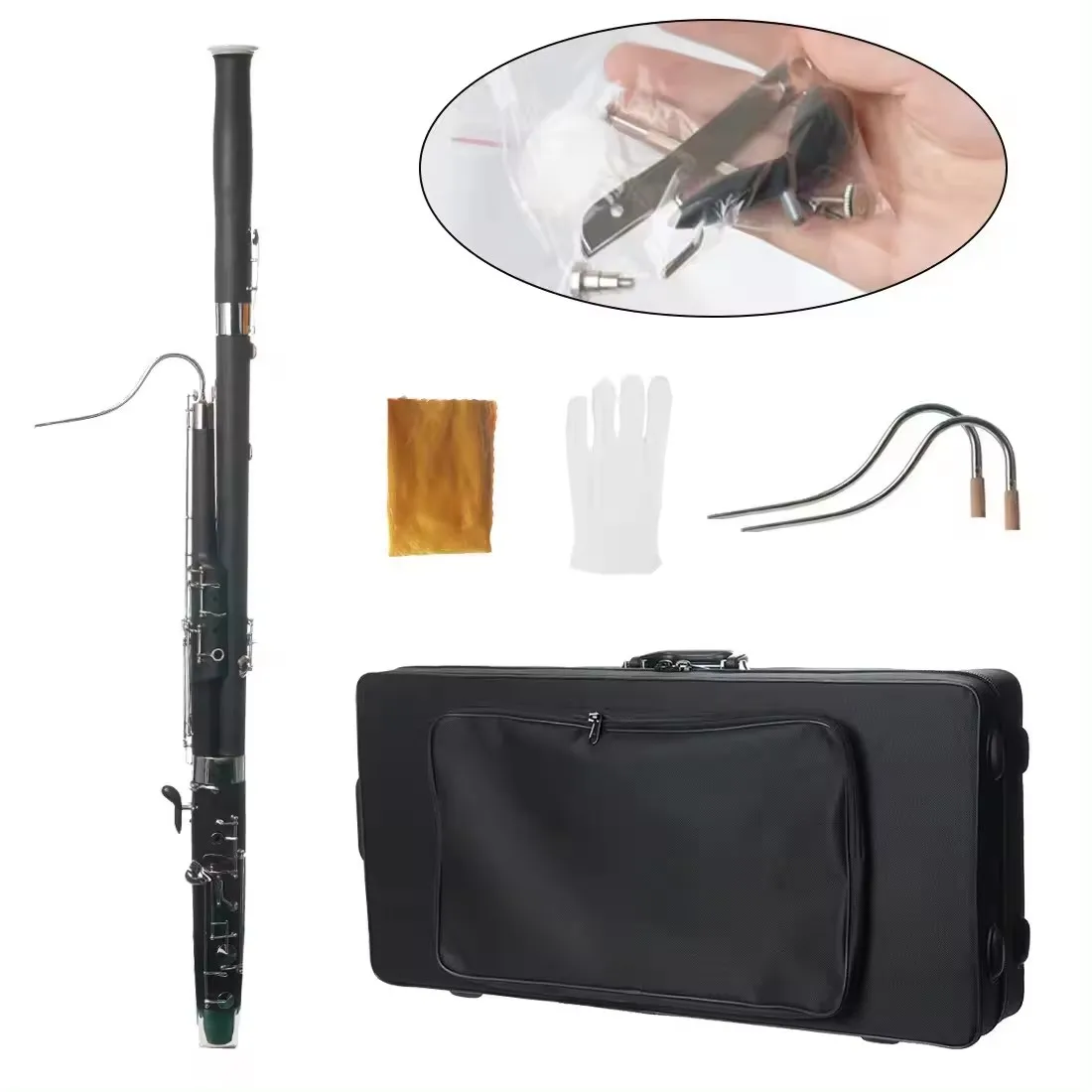 Wholesale c bassoon big tube nickel plated instrument