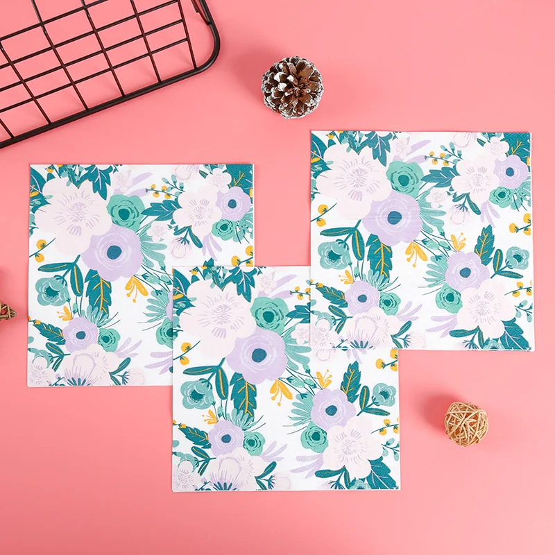 Оптовая продажа; Высокое качество; По индивидуальному заказу целлюлоза, не бывшая в употреблении по индивидуальному заказу для свадьбы или праздничного обеда двойной слой бумажных салфеток