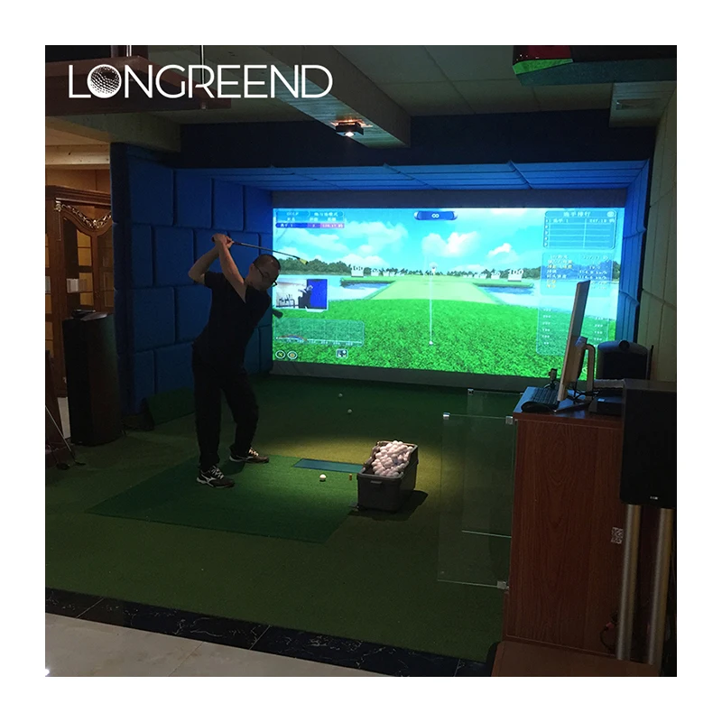 LONGREEND Indoor golf simulator is suitable for beginners golf training infrared speed measurement