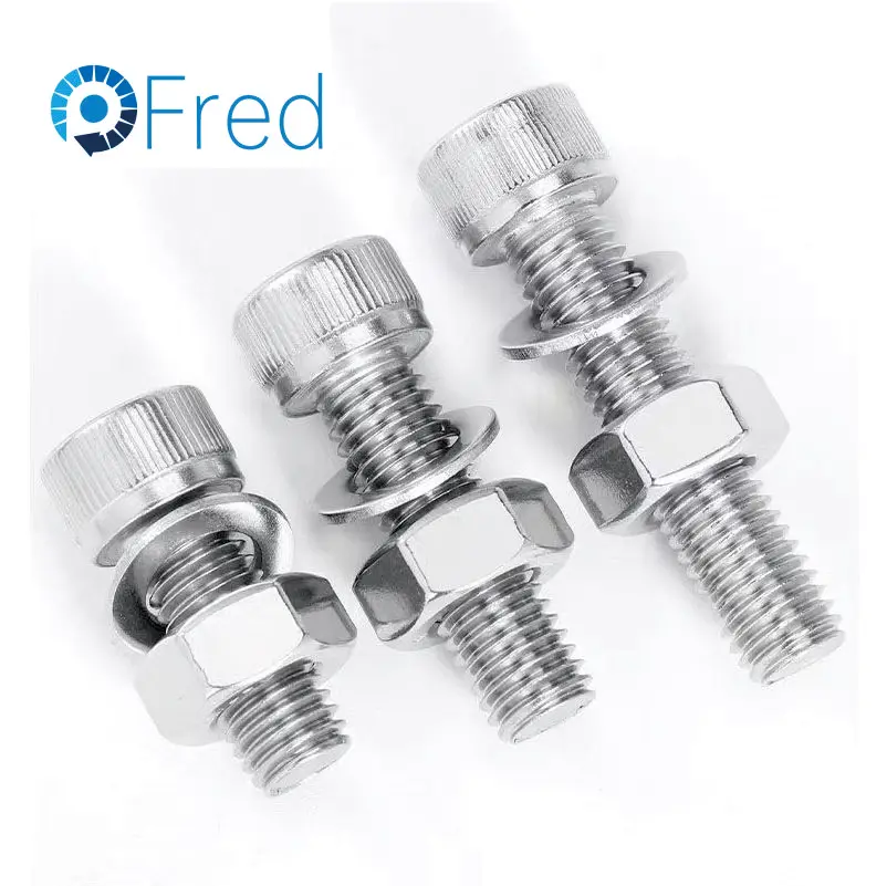 DIN912 Stainless Steel 304 316 Hexagon Socket Cap Screws with Full Thread Button Head for Easy Installation