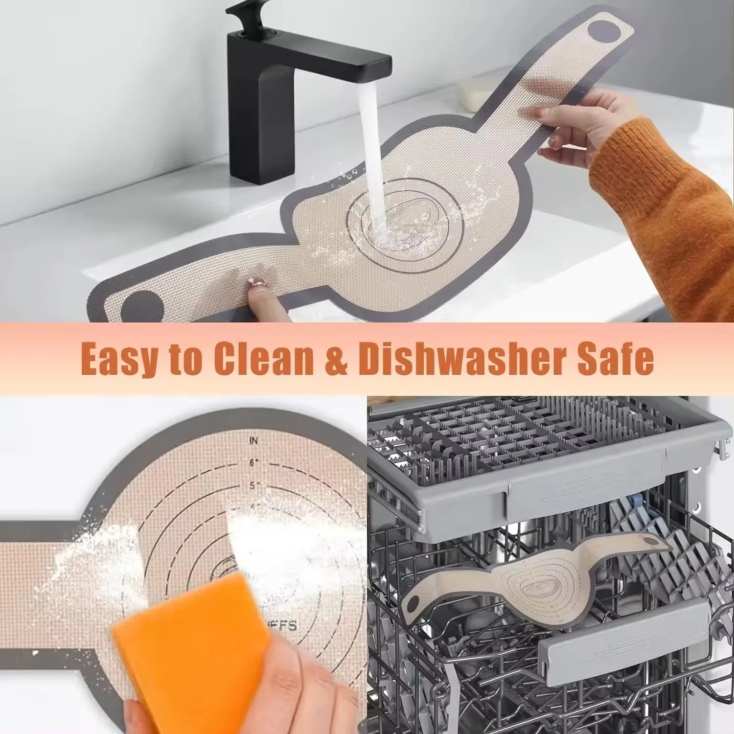 Reusable Oval Shape Baking Sourdough Bread Mat Tools Silicone Baking Bread Mat For Dutch Oven