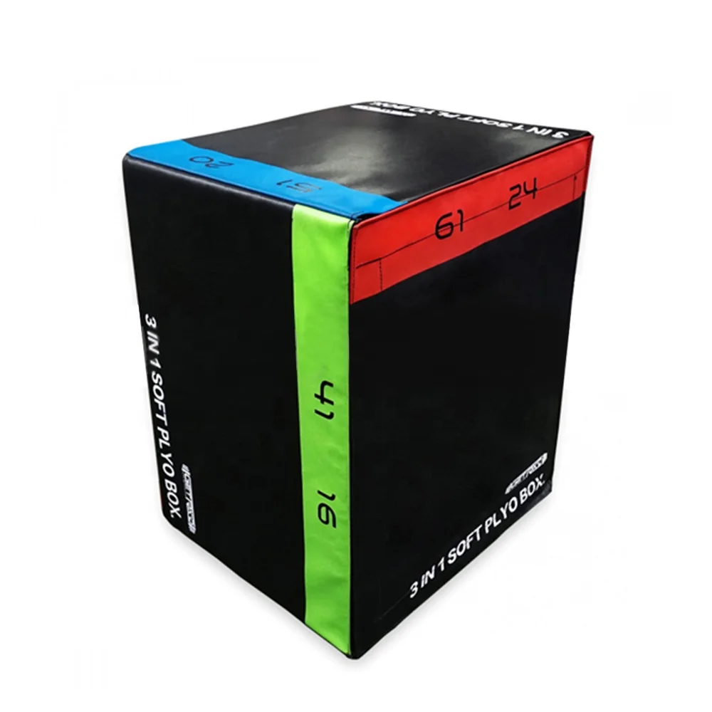 Factory Customized Fitness Training Plyometric Plyo Box PU+EPE 3 in 1 Soft Jump Box