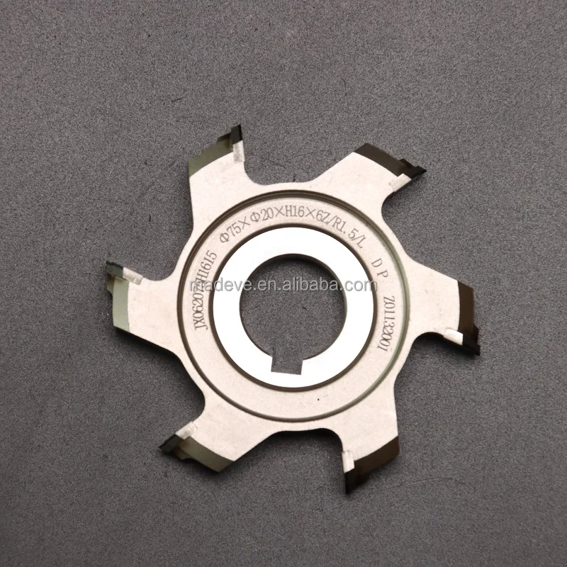 Madeve D75xd20xH16 PCD Woodworking Edge Trimming Banding Cutter Knife Diamond Six Teeth Fine Trimming Cutter