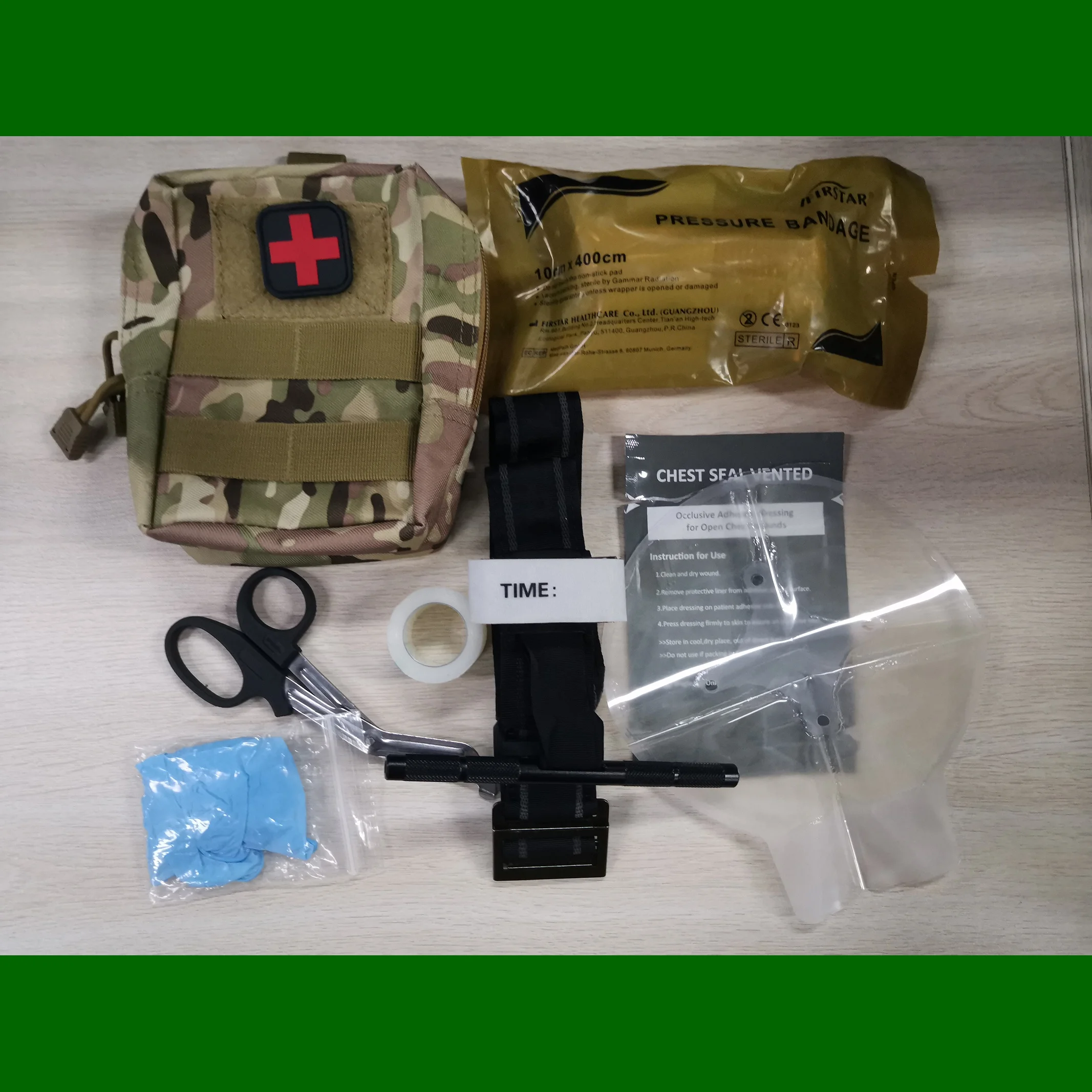 Trauma-First-Aid-Kit, Military Combat Tactical IFAK for First Aid Response, Critical Wounds, Severe Bleeding Control