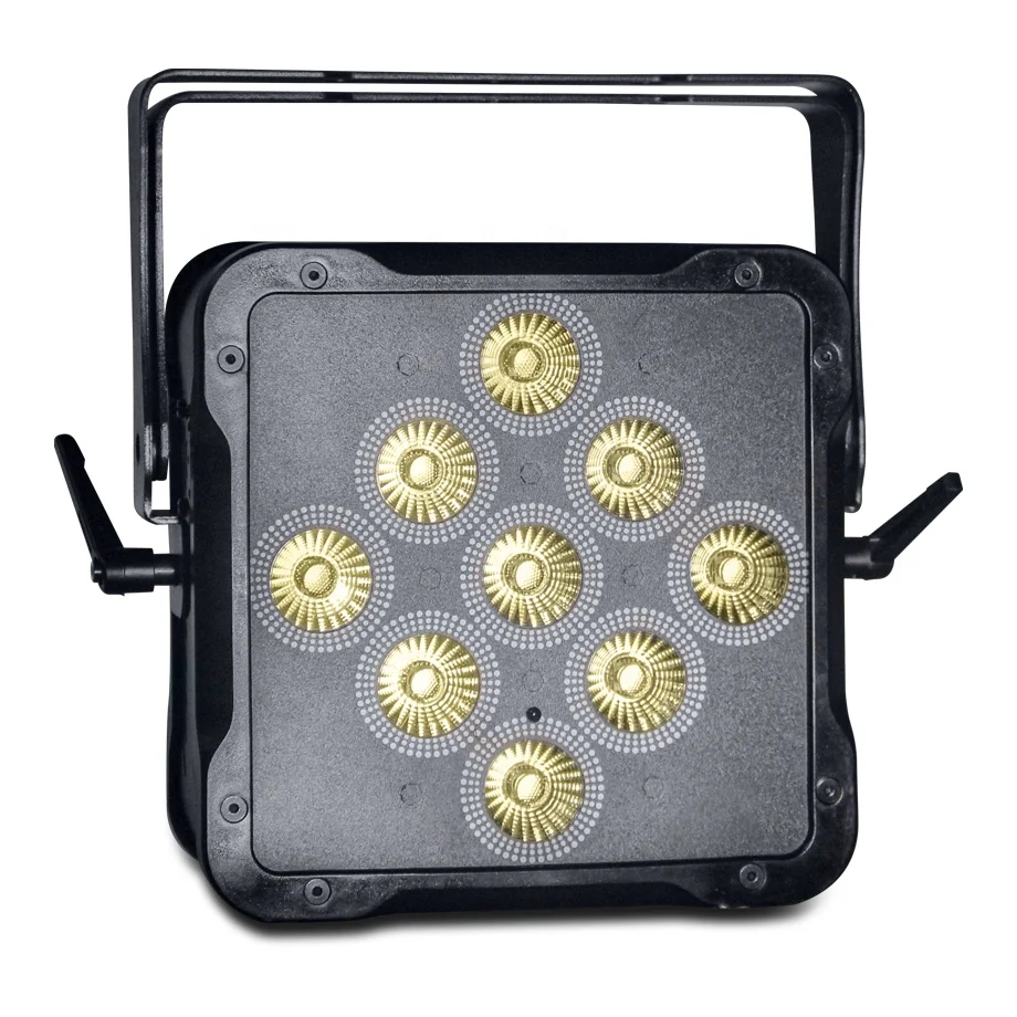 9x18 Вт dj светодиодные лампы flat par RGBAW + УФ 6 в 1 dmx беспроводной пульт дистанционного управления питанием от батареи uplights