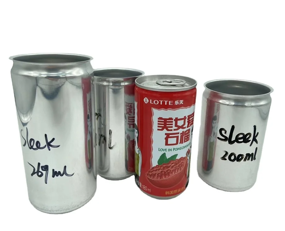 330ml 500ml 12oz 16oz wholesale food grade slim blank empty printed aluminum empty beverage beer cans for soda drinks
