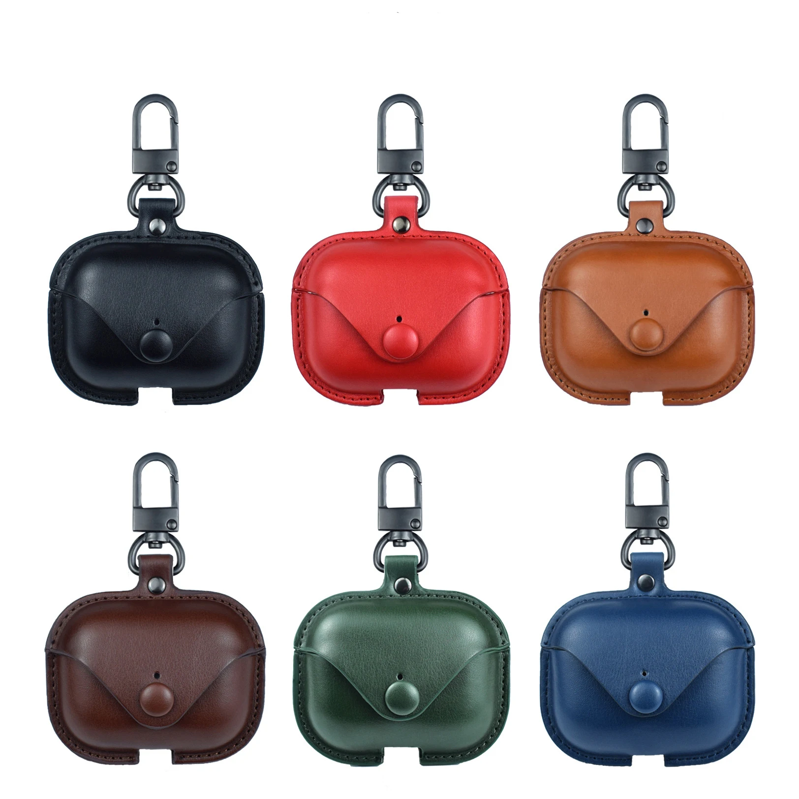 Дизайнерские сумки для хранения защитный чехол из искусственной кожи Airpods 3/Airpods Pro с цепочкой