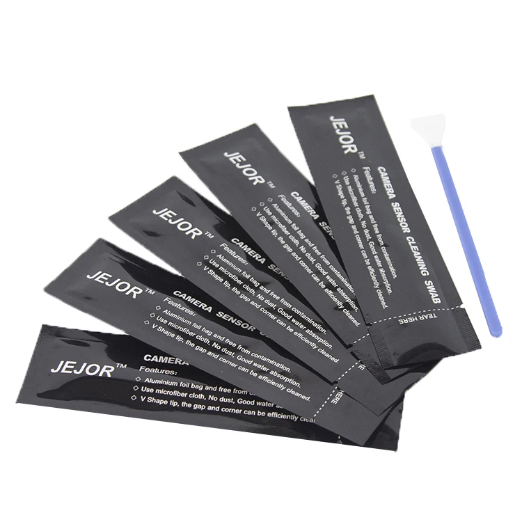JSW-5056 Dusproof Individual Packing Disposable Lint Free Cleanroom Camera Lens Sensor Cleaning Swabs