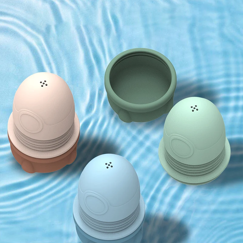 BPA free bathtub water game silicon water sprinkler bath toy kids Silicone Animal Bath Toys silicone animals bath toy