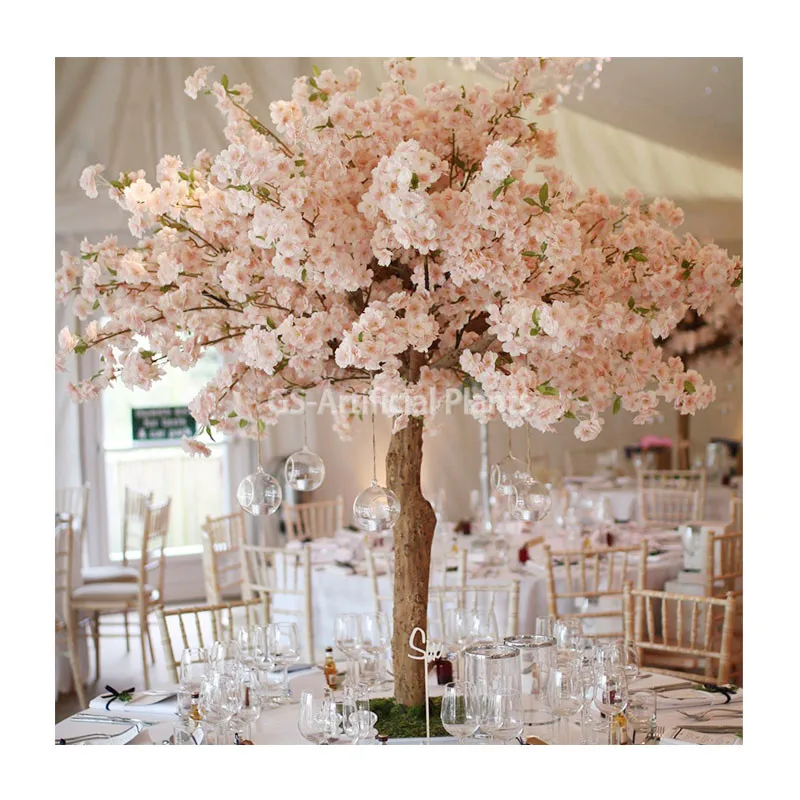 Romantic decoration large artificial blossom tree sakura branches artificial cherry trees