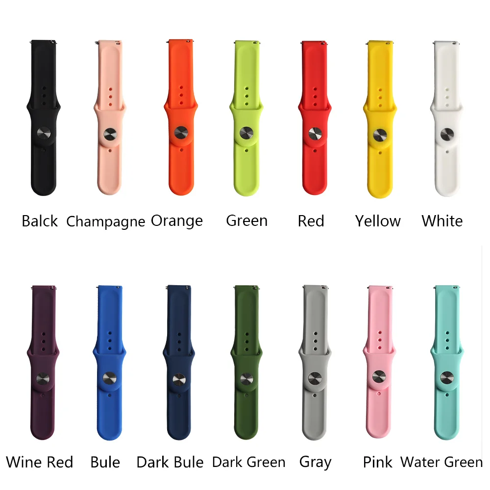 RiverRock Quick release watch band for Samsung , Amazfit and Huawei smart watch bracelet 20mm 22mm silicone band strap 42mm 44mm