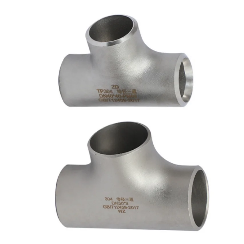 Тройник из нержавеющей стали asme SCH40 DN50, 90 градусов, фитинг для труб, боковой стыковой сварной стальной тройник из нержавеющей стали, равный тройник