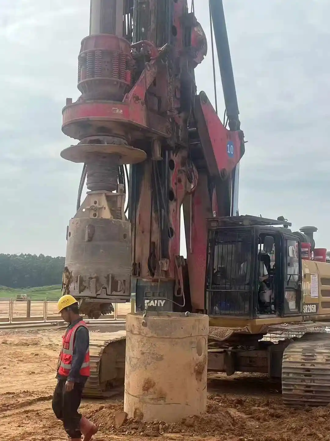 Second hand/Used SR285R w10 SR235R c10 sany SR155 Sr285 SR360 rotary piling machine/pull down winch rigs